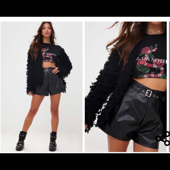 Fuzzy Knit Loop Open Cardigan - Picture 2 of 5